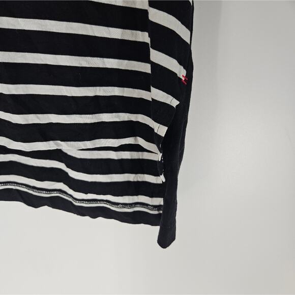 La Ligne Black White Stripe Short Sleeve Top M - Picture 6 of 9